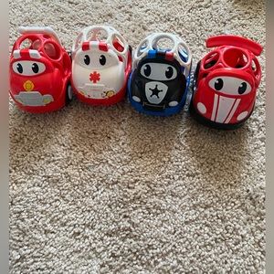 Set of 4 O-Ball Cars 3 First Responder Cars & 1 Race Car